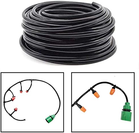 Greenhouse Micro Drip Irrigation Kit, Automatic Irrigation System Patio Misting Plant Watering System, Adjustable Nozzle Emitters Sprinkler Barbed Fittings for Garden, Greenhouse (40M) - Image 6