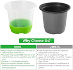 MIXC Clear Nursery Pots with Silicone Base, 5-Inch, 30-Pack - Image 5