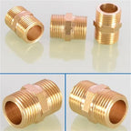 Hose Connector 6pcs Brass Pipe Hex Nipple Fitting 1/8" 1/4" 3/8" 1/2" 3/4" 1" BSP Male Thread Quick Adapter Coupler Connector for Garden Fitting(1l8 to 3l8) - Image 4