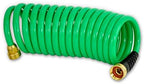 HoseCoil 3/8 inch ID Self Coiling Garden, RV, Marine Outdoor Water Hose (15' Green) by HoseCoil