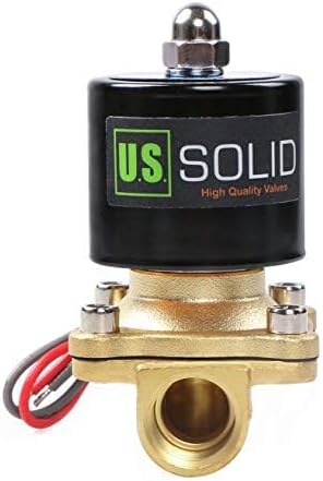 U.S. Solid 1/2" Brass Electric Solenoid Valve 24VAC VITON Seal N.C. (Air, Gas, Fuel.) (Pack of 2) - Image 6