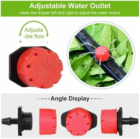 Adjustable Irrigation Drippers 10-1000PCS 4/7mm Garden Irrigation Nozzle Adjustable Dripper Sprinkler Emitter Micro Drip Watering Spray(10pcs) - Image 6