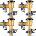 4 Pack 3/4 Inch Backflow Preventer, Brass Pressure Vacuum Breaker Assembly, 400 PSI Sprinkler Backflow Valve for Lawn Irrigation, Garden Water Lines and Outdoor Anti-Siphon Protection by YEE