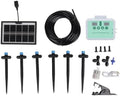 Solar Drip Irrigation System, Solar Panel Kit Outdoor, 10m Tubing, Type C Charging, LED Display, for Garden Farm Greenhouse Balcony Vacation (White) by Unknown