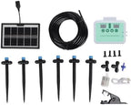 Solar Drip Irrigation System, Solar Panel Kit Outdoor, 10m Tubing, Type C Charging, LED Display, for Garden Farm Greenhouse Balcony Vacation (White) by Unknown