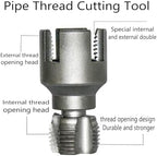 Pipe Thread Cutting Tool, Electric Drill Compatible Pvc Pipe Threader Kit, Thread Trimming and Angle Bolt Repair Tool, Garden Hose Thread Die, 1/2", 3/4" (A+B) - Image 3