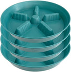 4 Pack Plant Saucer 14 inch, Plastic Plant Saucers for Indoors, Raised Middle Plant Trays for Pots, Water Tray for Plants, Plant Stand Water Catcher Tray, Pot Saucers for Plants by Unknown