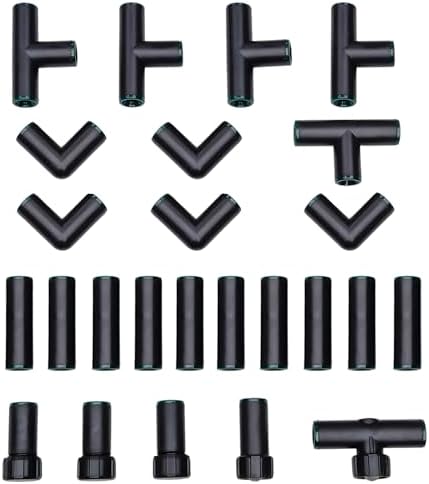 DIG 1/2" 16mm Drip Irrigation Compression Fittings Quick Start Kit | Fits .620"–.640" OD Poly Drip Tubing | High-Impact Plastic | UV Resistant | Leak-Free Performance by DIGCorp%7CDripIrrigation%E2%80%93MicroIrrigation