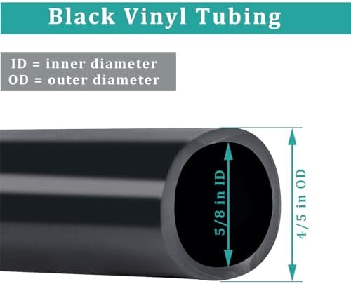 5/8" id - 25 ft Black Vinyl Tubing Flexible PVC Irrigation Hose & 2 Clamps - Image 2