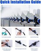 Livestock Farm Cooling Mister Hose for Pigs/Cows, Portable Drip Irrigation Watering System for Outdoor, Site Fence Automatic Brass Sprinkler Kit - Image 6