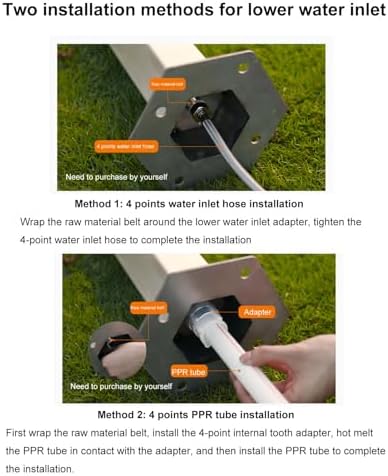 Outdoor Vertical Square Garden Water Column,freestanding Garden Hose Holder with Full Copper Faucet,Creativity Decorative Water Fountain Yard Hydrant，for Watering Irrigation Washing - Image 5