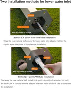 Outdoor Vertical Square Garden Water Column,freestanding Garden Hose Holder with Full Copper Faucet,Creativity Decorative Water Fountain Yard Hydrant，for Watering Irrigation Washing - Image 5