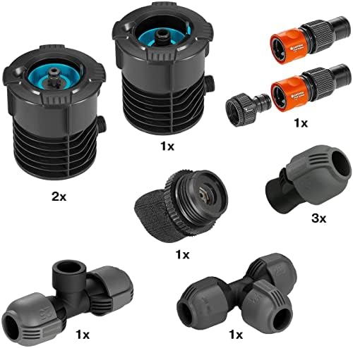 Gardena Sprinkler System Pipeline Starter Set: Complete Set for Entertaining The Pipeline System, Water Removal Around The Home and Garden, Underground Mounting (08270-20) – Assorted Colors - Image 7