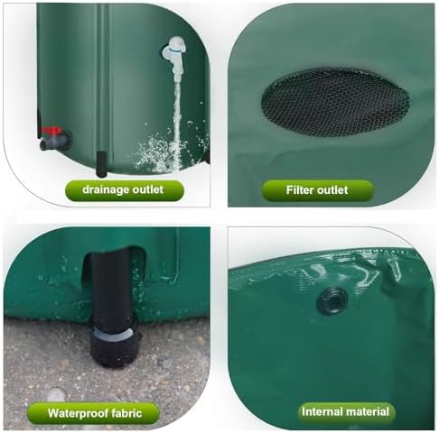 Foldable Water Storage Barrel Rainwater Collection Barrel with Spigot for Garden Water Catcher, Camping Emergency Water Storage Bladder(50L) - Image 5