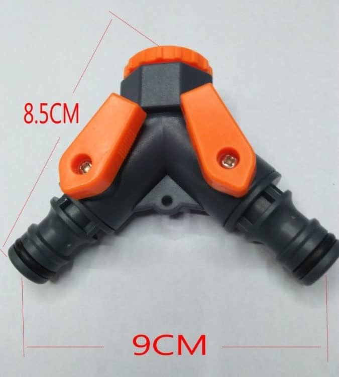 Hose Splitter 2 Way, Heavy Duty Metal Connector, 2 Way Garden Hose Splitter, Garden Hose Diverter Fittings with Control Valve, for Greenhouse, Agriculture, Animal Husbandry - Image 2
