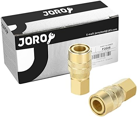 Brass Air Coupler, 1/4 Inch Body Size, 3/8 Inch NPT Female Threads Size, Industrial M-Type, 10 Pieces Air Compressor Hose Fittings - Image 6