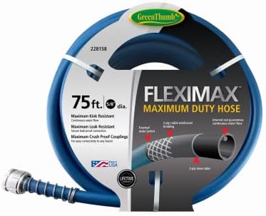 Fleximax 5/8" x 75' foot Maximum Duty Kink Less Garden Hose - Pack of (4) by Unknown