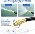 Plant Watering Devices 360° Bendable Nozzles, 4 Spray Modes, Mist Cooling Kit for Road Canopy Deck Umbrella(H 8 in(20cm) Nozzle,L 262ft(80m)) - Image 5