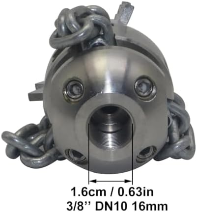 3/8 40L/min 70L/min Pipeline Dredging High Pressure Sewer Urban Machine Rotating Nozzle With Chain(QP4403) - Image 3