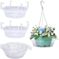 Adnee 12 Pcs 12 Inch Hanging Plant Water Catcher-Clear Plastics Plant Water Catcher Tray-Hanging Plant Saucers Drip Pans for Indoor Outdoor Hanging Basket Flower Pot by Adnee