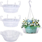 Adnee 12 Pcs 12 Inch Hanging Plant Water Catcher-Clear Plastics Plant Water Catcher Tray-Hanging Plant Saucers Drip Pans for Indoor Outdoor Hanging Basket Flower Pot by Adnee