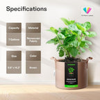 VIVOSUN 5-Pack 7 Gallons Grow Bags and 10Pcs Self-Watering Spikes, 7 Inch Hexagonal Terracotta Watering Stakes, Auto-Water Device, Planter Insert for Indoor & Outdoor Potted Plants - Image 2
