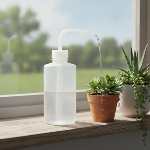 Precision Squeeze Watering Bottle with Narrow Nozzle, Durable POM Plastic for Indoor Plants, White - Image 2
