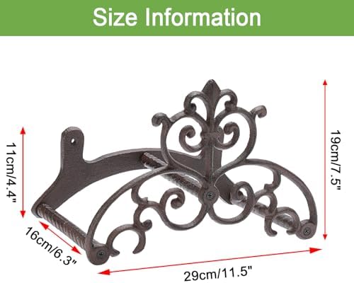 OwnMy Cast Iron Garden Hose Holder Heavy Duty Wall Mount Water Hose Hanger - Image 3
