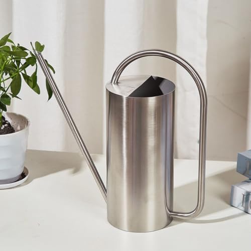 Watering Can, 1.5l Long Spout Stainless Steel Garden Tool - Image 5