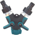 Metal Garden Hose Splitter, 2 Way Y Hose Connector, Easy Grip Splitter, 2 Way Garden Hose Splitter with 2 Valves by Unknown