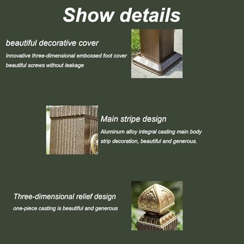 Freeze Crack Garden Hose Holder Faucet - Freestanding Outdoor Retro Post Brass Faucet for Car Washing and Watering - Yard Hydrant Water Feature Fountain(Size:B-Height 110cm) - Image 4