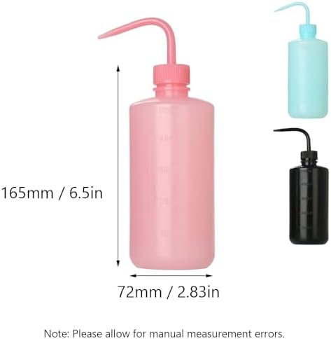 8PCS 500ml Squirt Bottles, Plastic Wash Bottles, Lab Squeeze Bottle with Scale Labels, for Laboratory, Tattoo Artists, Hair Salon, Gardening (4 Mix Colors) - Image 3