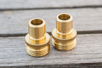 3 Pack (6 Total Connectors) Brass Hose Quick Connectors, Male - Image 4