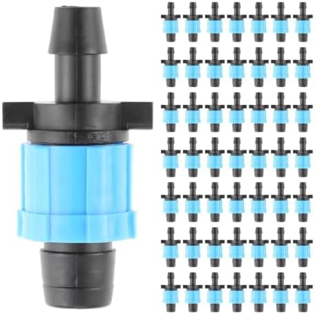 50Pcs Drip Tape Connector Irrigation Tubing Fittings Twist Locks 1/2" Barb for 5/8" Sprinkler Fits Garden Flower Beds by Unknown