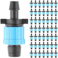 50Pcs Drip Tape Connector Irrigation Tubing Fittings Twist Locks 1/2" Barb for 5/8" Sprinkler Fits Garden Flower Beds by Unknown