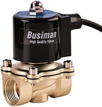 Waterproof Brass Electric Solenoid Valve 3/4" 12V DC Brass Normally Closed - Compatible with Water, Air, Diesel, Gas - Replaceable VITON Seal - Compact Direct Acting by BusimanSolenidValve