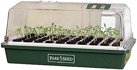 Park Seed Bio Dome Seed Starter Kit with 60 Cell Planting Block, Base Tray, Humidity Dome & 60 Bio Sponges by ParkSeed