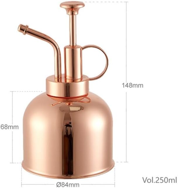 Plant spray bottle, stainless steel watering spray bottle, plant spray bottle and family garden plant spray bottle, 250ML (bright red copper) - Image 2