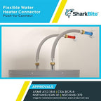 SharkBite 1/2 Inch x 3/4 Inch FIP x 18 Inch Stainless Steel Braided Flexible Water Heater Connector, Push To Connect Brass Plumbing Fitting, PEX Pipe, Copper, CPVC, PE-RT, HDPE, U3068FLEX18LF - Image 5