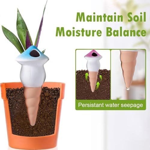 Self Watering Globes Mushroom Shape Automatic Irrigation Stakes - Image 4