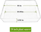LWALRS Square Plant Saucer 18 Inch 2 Pack, Plastic Plant Saucer, Garden Large Deep Plant Trays for Pots, Heavy Duty Plant Pot Saucers, Planters for Indoors and Outdoors Plants Black. - Image 2