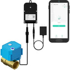 YoLink Wireless Smart Valve Control Kit, 1" Brass Motorized Valve, Wireless Controller 2, LoRa Long Range, D2D Offline with Leak Sensors, 12V Adapter with 2 Years Battery Backup by YoLink