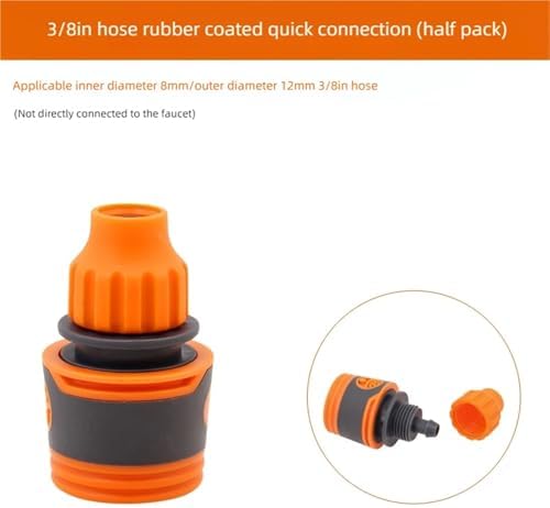 Expandable Garden Hose Repair Kit 8PCS Male/Female Faucet Quick Connectors Garden Hose Coupler with Ball Valve for Pipe Repair and Watering Or Irrigation(A) - Image 2