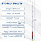 DUSICHIN Pressure Washer Extension Wand Gutter Clean Power Washer Lance - Image 4