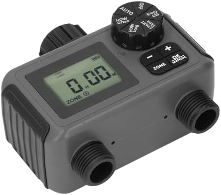 2 Zone Large Screen Outdoor Sprinkler and Garden Hose Faucet Timer with Rain Sensor Connector, Automatic Irrigation, for Garden Water Management - Image 5