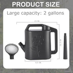 2 Gallon Watering Can for Indoor Plants, Garden Watering Cans for Outdoor Plant House Flower, Modern Plant Watering Can Large Long Spout with Sprinkler Head - Image 2