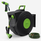 Retractable Garden Hose Reel, Smooth Slow Auto Rewind & Any-Length Lock, Premium Wall Mounted with 180° Swivel Bracket, 1/2 in High-Pressure Hose with 66 FT, Two Sprays - Image 3