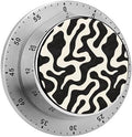 Mechanical Kitchen Timers for Cooking,Abstract Animal Print Printed 60 Minute Magnetic Countdown Timer,Cute Cooking Timers with Alarm,Stainless Steel Time Timer Manual No Batteries Required by Unknown