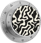Mechanical Kitchen Timers for Cooking,Abstract Animal Print Printed 60 Minute Magnetic Countdown Timer,Cute Cooking Timers with Alarm,Stainless Steel Time Timer Manual No Batteries Required by Unknown