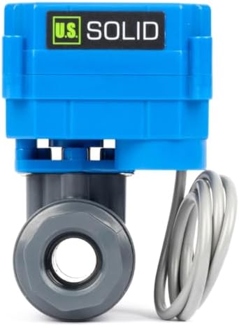 U.S. Solid 1/2 inch UPVC Motorized Ball Valve - AC 85V-265V Plastic Electrical Ball Valve with Full Port, 2 Wire Auto Return, Normally Open by USSolid